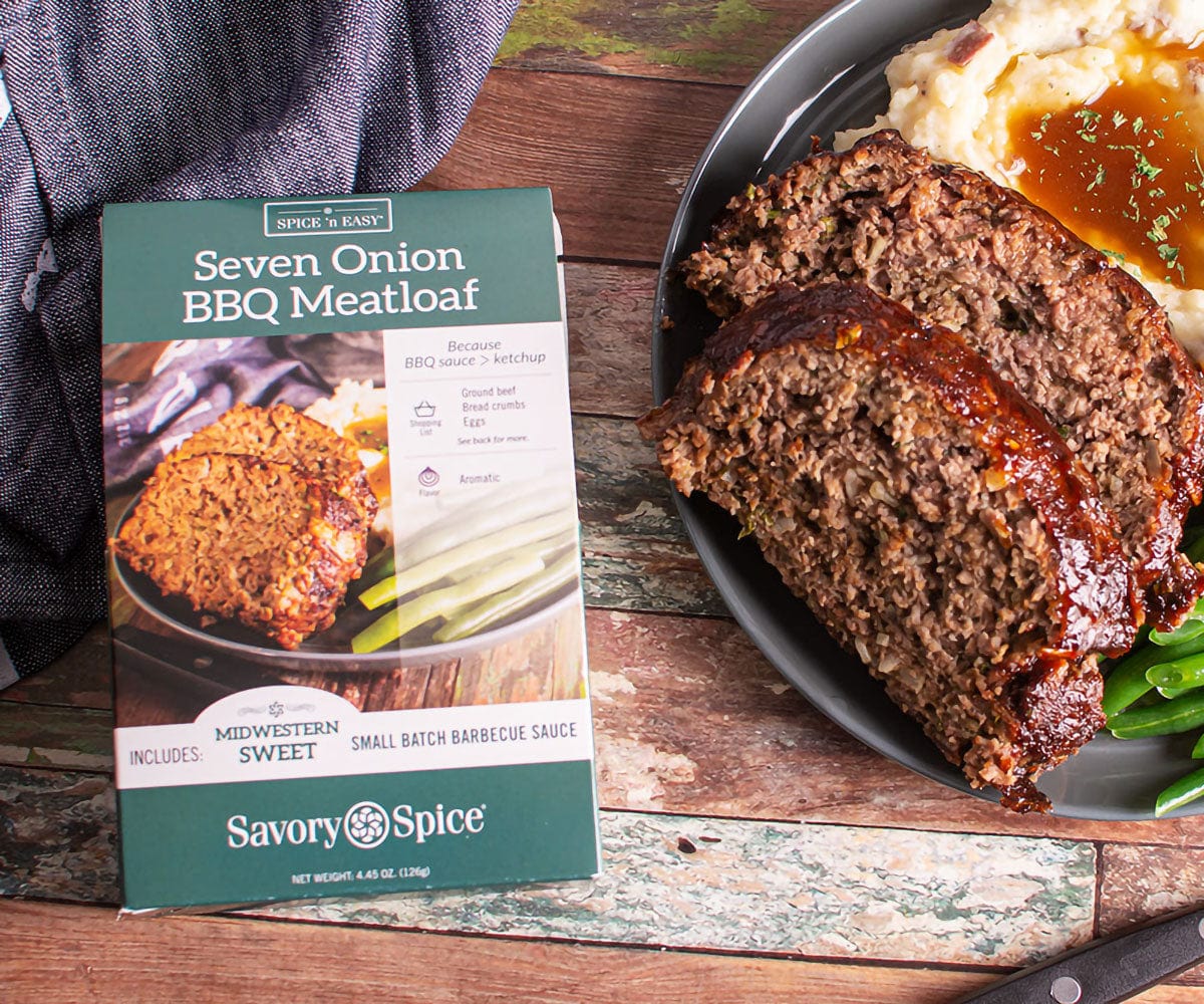 Seven Onion BBQ Meatloaf - Spice & Easy by Savory Spice