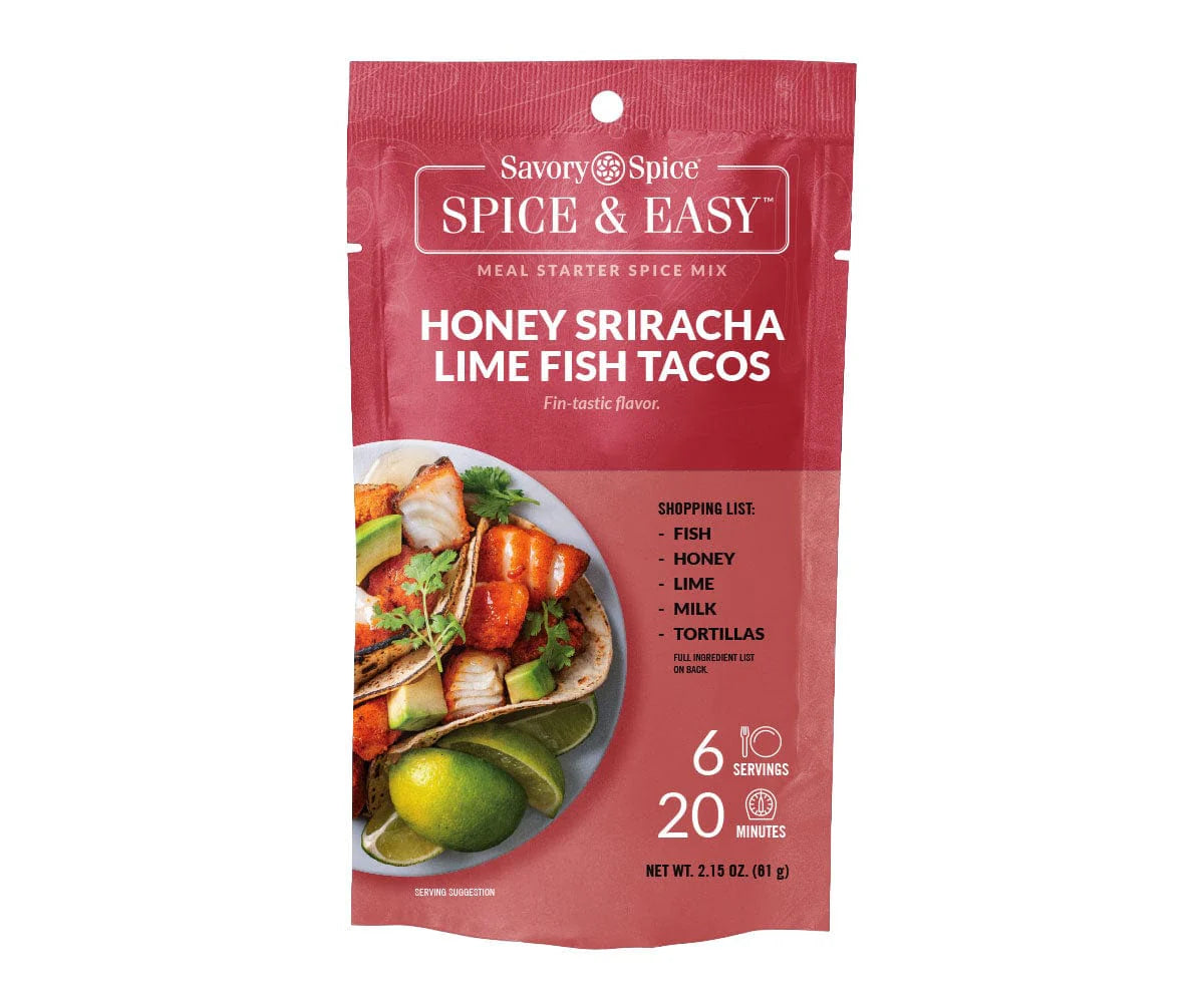 Honey Sriracha Lime Fish Tacos - Spice & Easy by Savory Spice