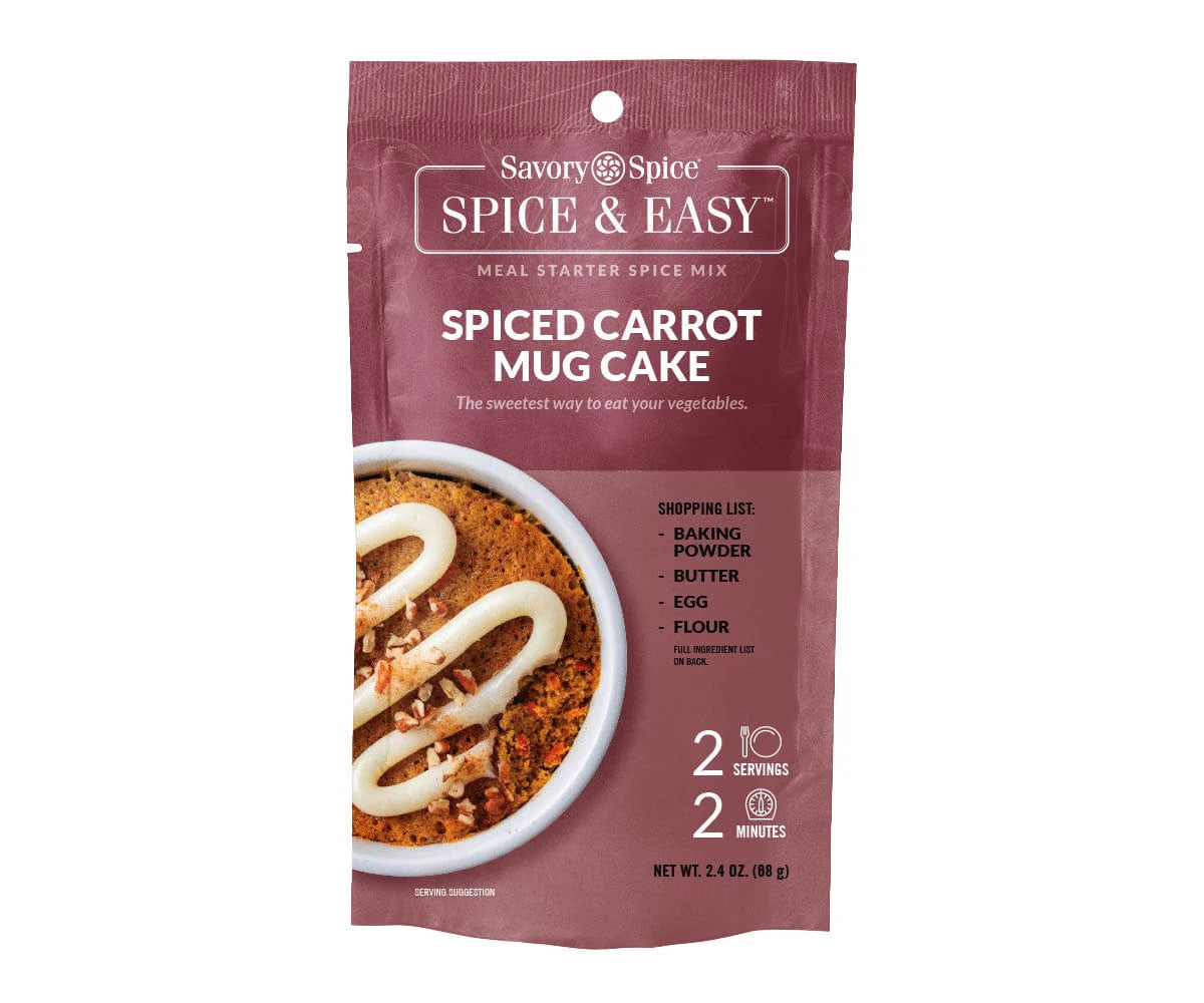 Spiced Carrot Mug Cake - Spice & Easy by Savory Spice